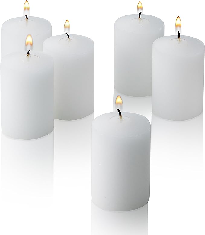 White Votive Candles - Box of 36 Unscented - 15 Hour Burn