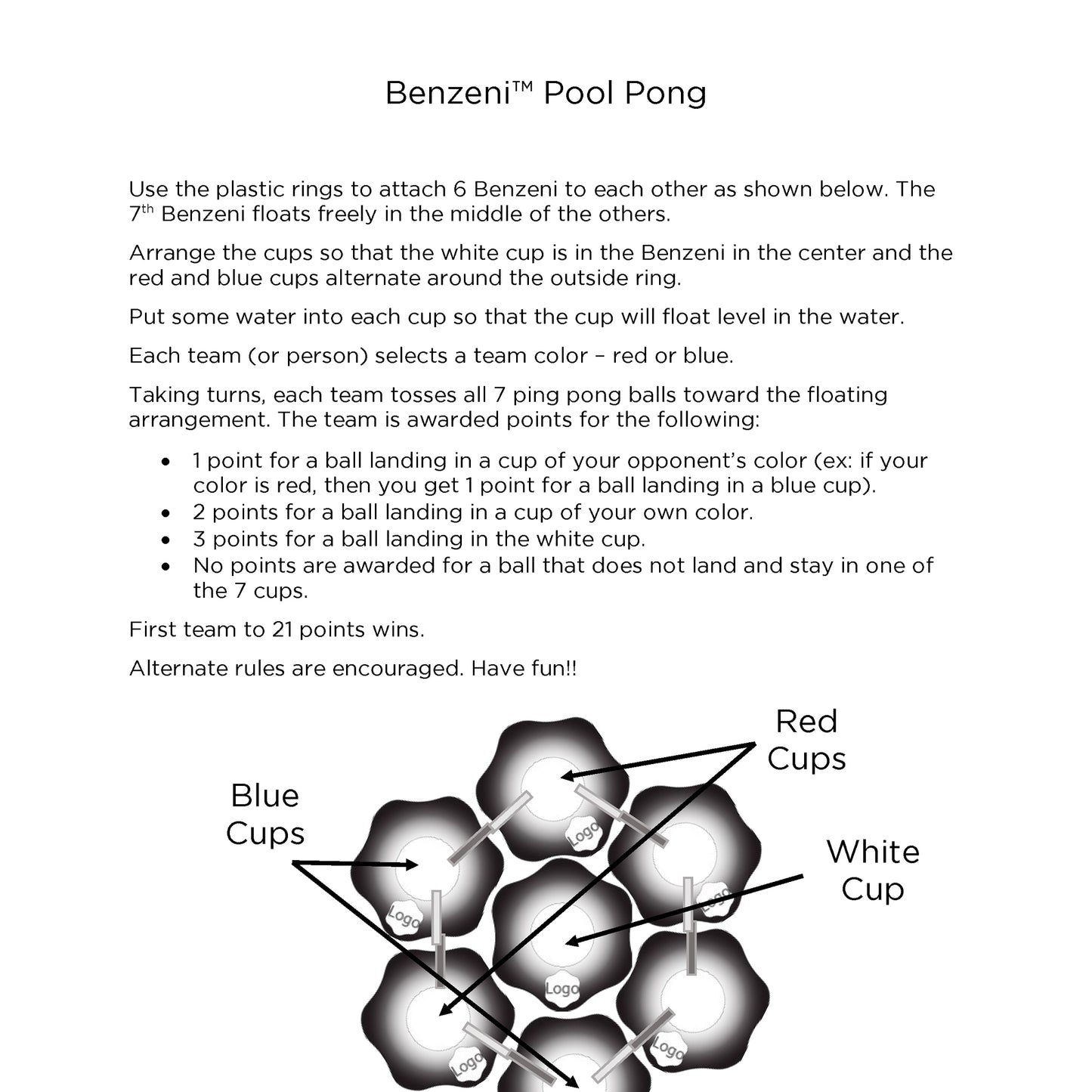 Benzeni™ - Pool Pong Set